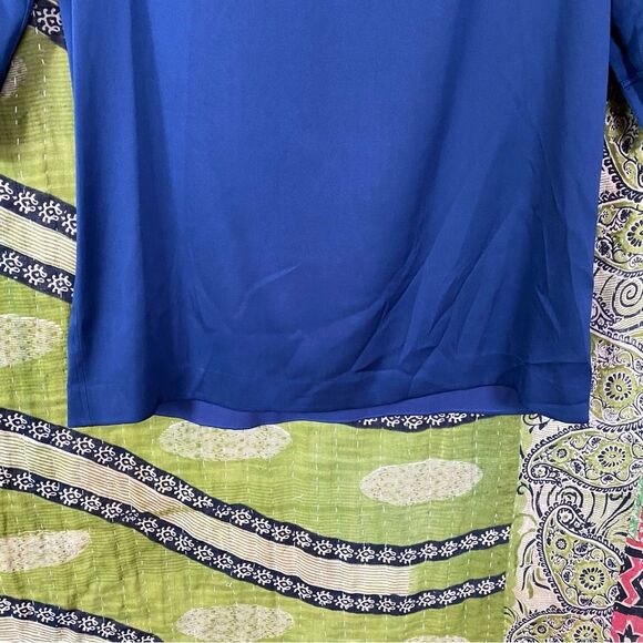 Vince Royal Blue Silk Blend Tunic Top Size 2 - Picture 8 of 15